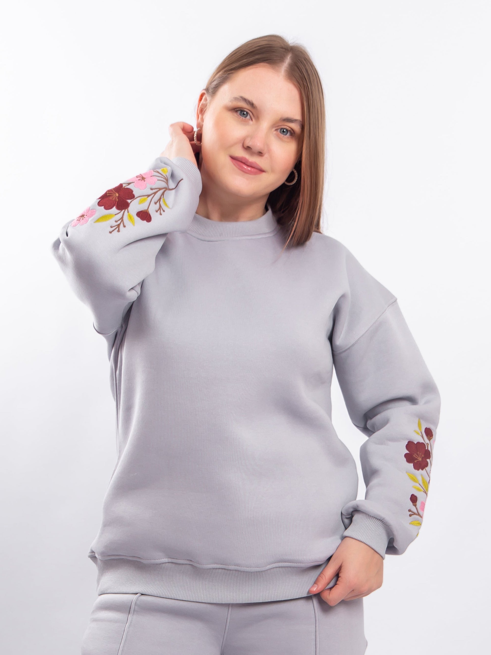 Floral Embroidered Sweatshirt